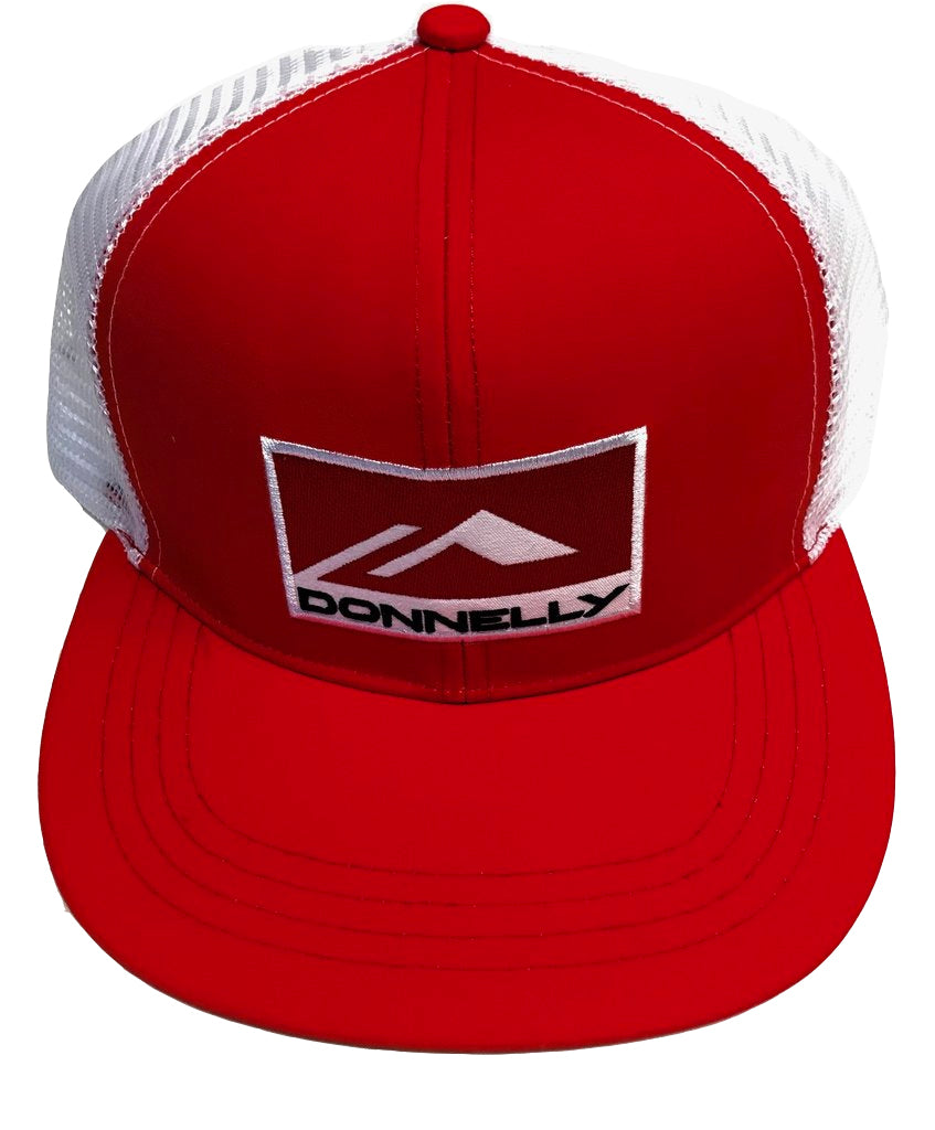 Donnelly Trucker Hat - Flat Bill, Red